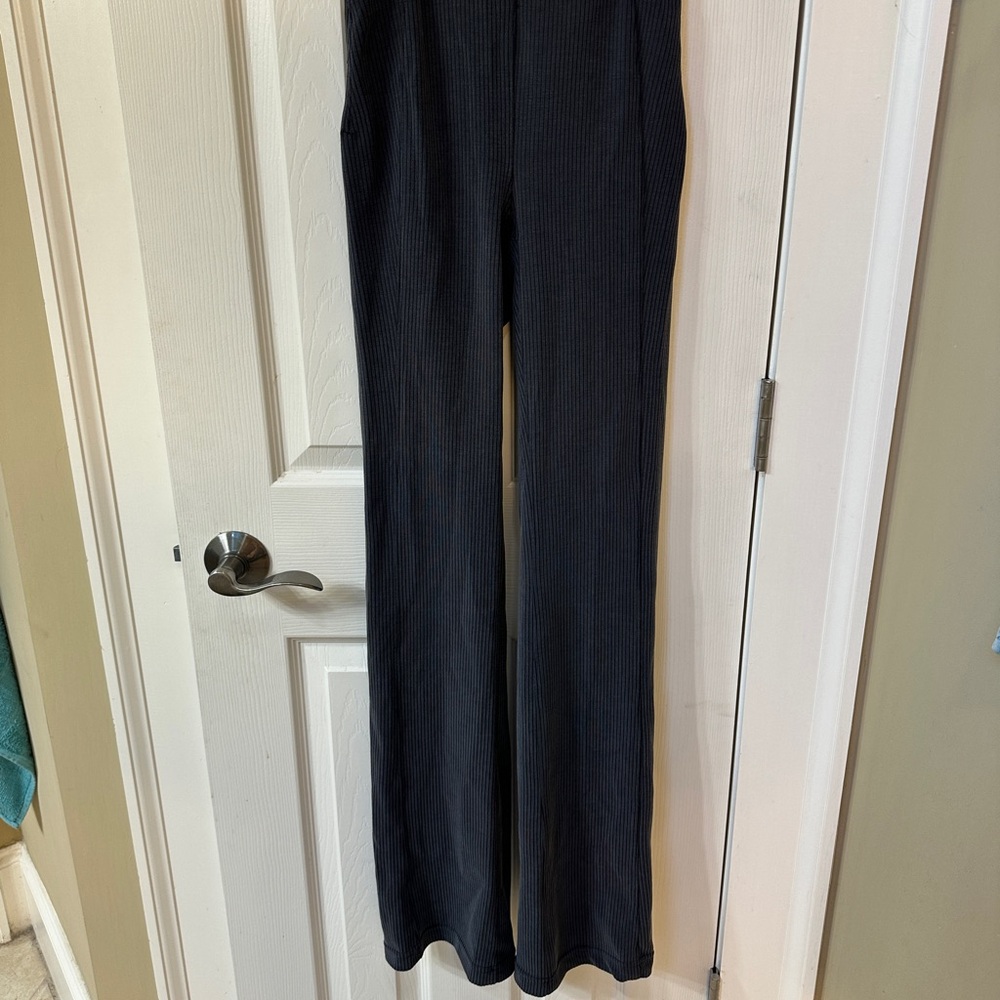 LULULEMON Black Ribbed Softstreme Flare Pant - Picture 6 of 9